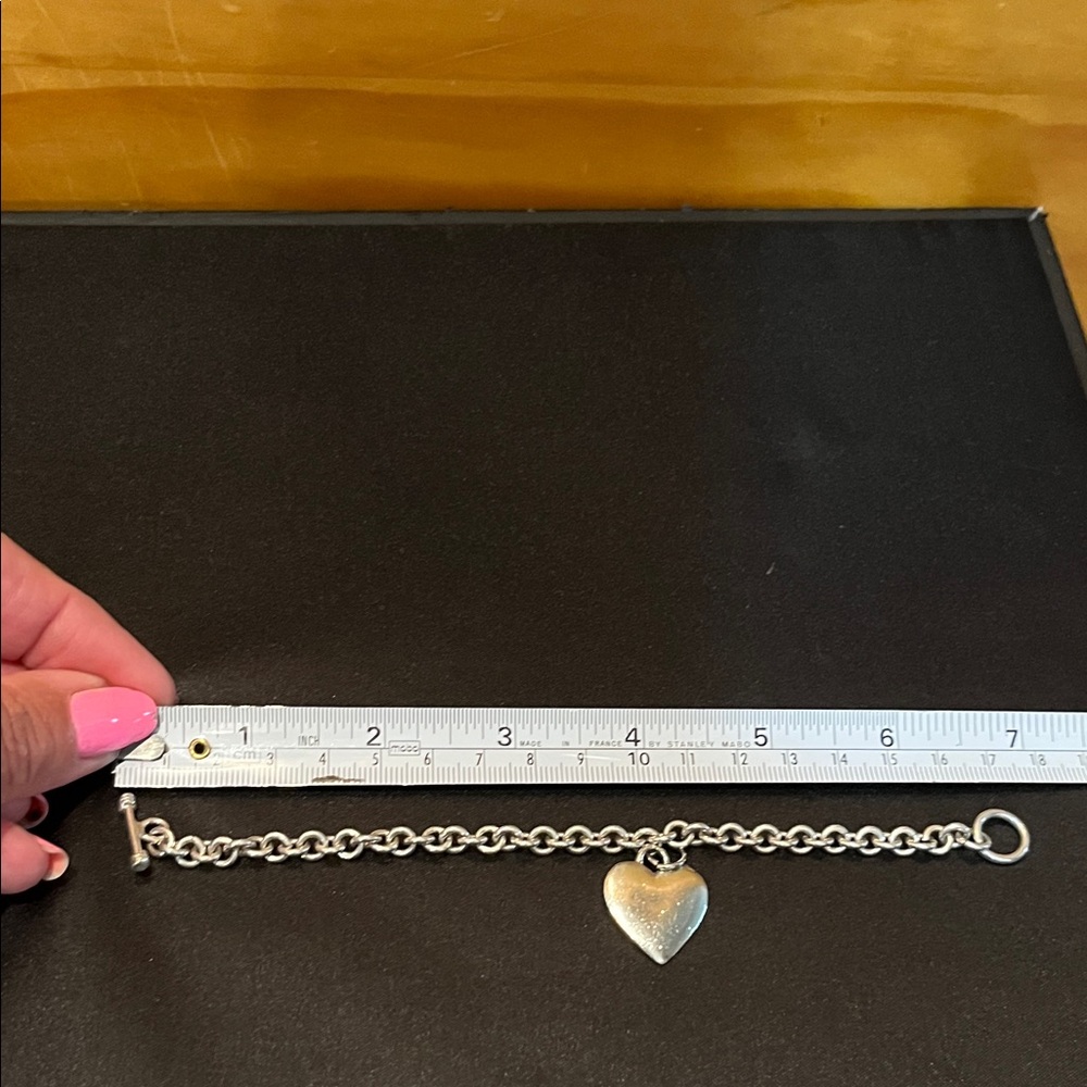 Silver Heart Charm Bracelet - Picture 9 of 9